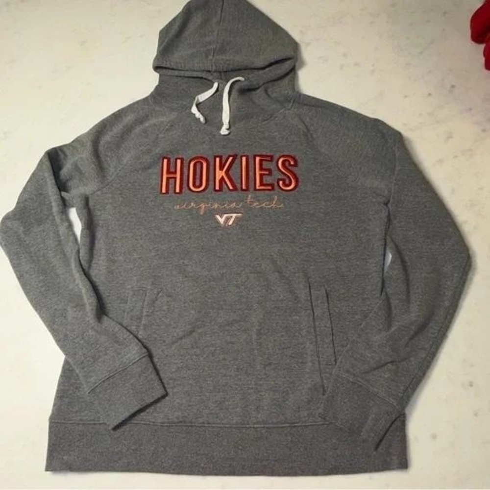 Captivating Virginia Tech Hokies Women's Gray Hoodie Sweatshirt Size S‎ NWT